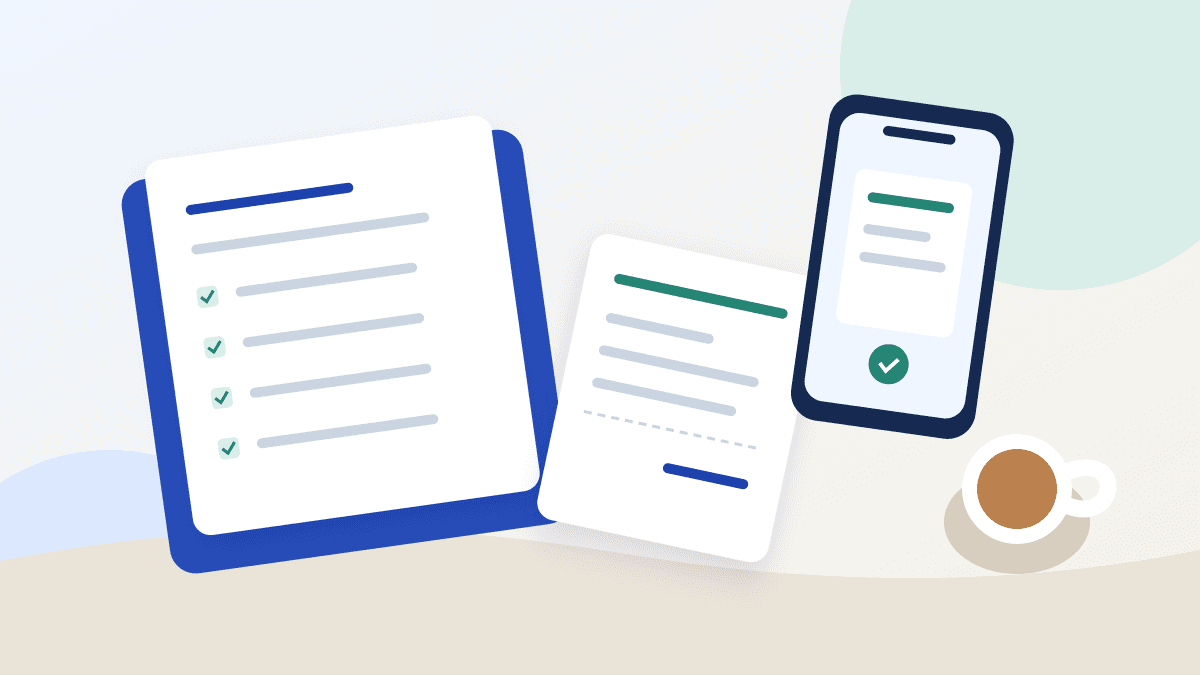 Receipts, a checklist and a phone ready for a calmer tax season